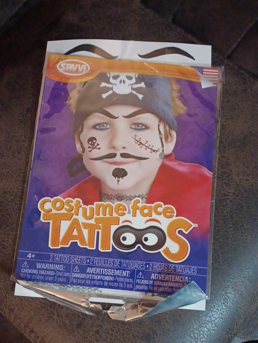 $4 Add-on Pirate Costume Face Tattoos